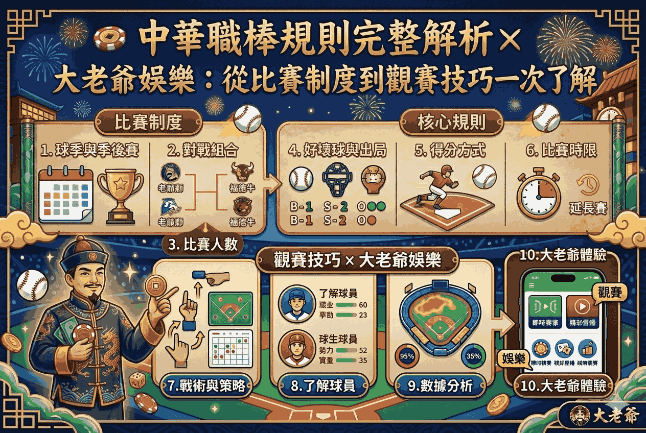 中華職棒規則完整解析 x 大老爺娛樂:從比賽制度到觀賽技巧一次了解 中華職棒規則完整解析 x 大老爺娛樂:從比賽制度到觀賽技巧一次了解